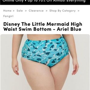 Disney The Little Mermaid High Waist Swim Bottom - Ariel Blue SIZE 3